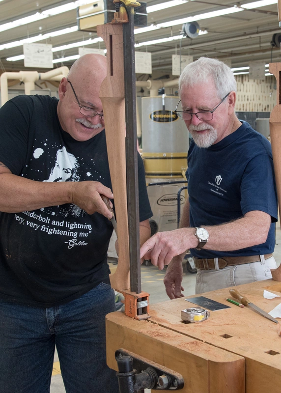 Phil Lowe teaching at the Mid-Atlantic School of Woodworking