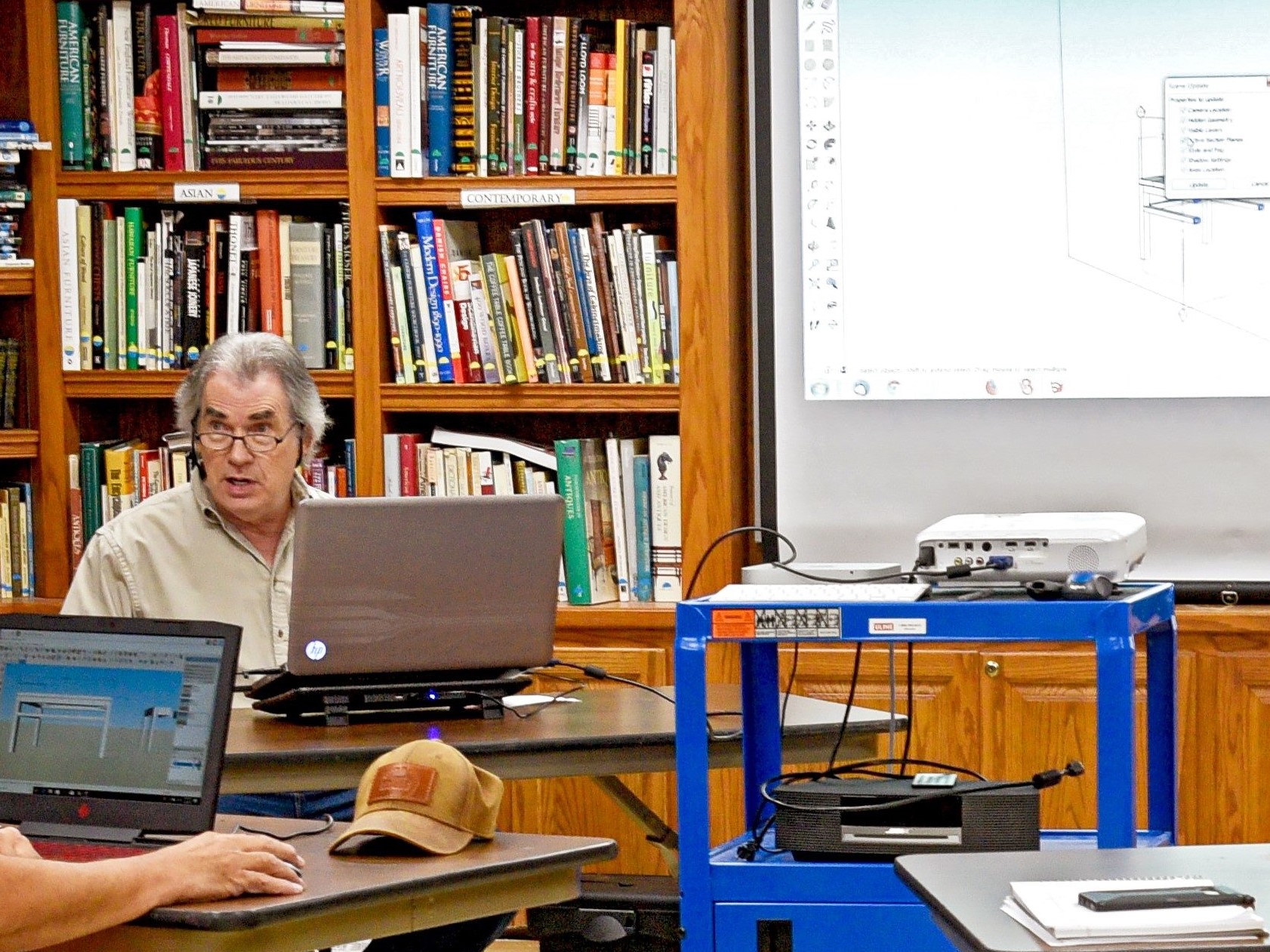 Bob Lang at the SketchUp screen